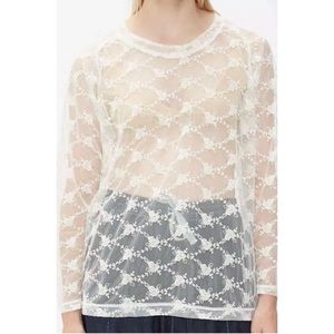 NWT Needles brand u neck rose lace top med $420